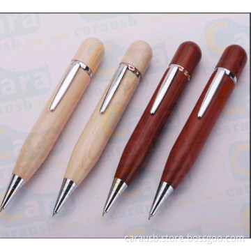 wood usb flash disk writing pens promotional gifts